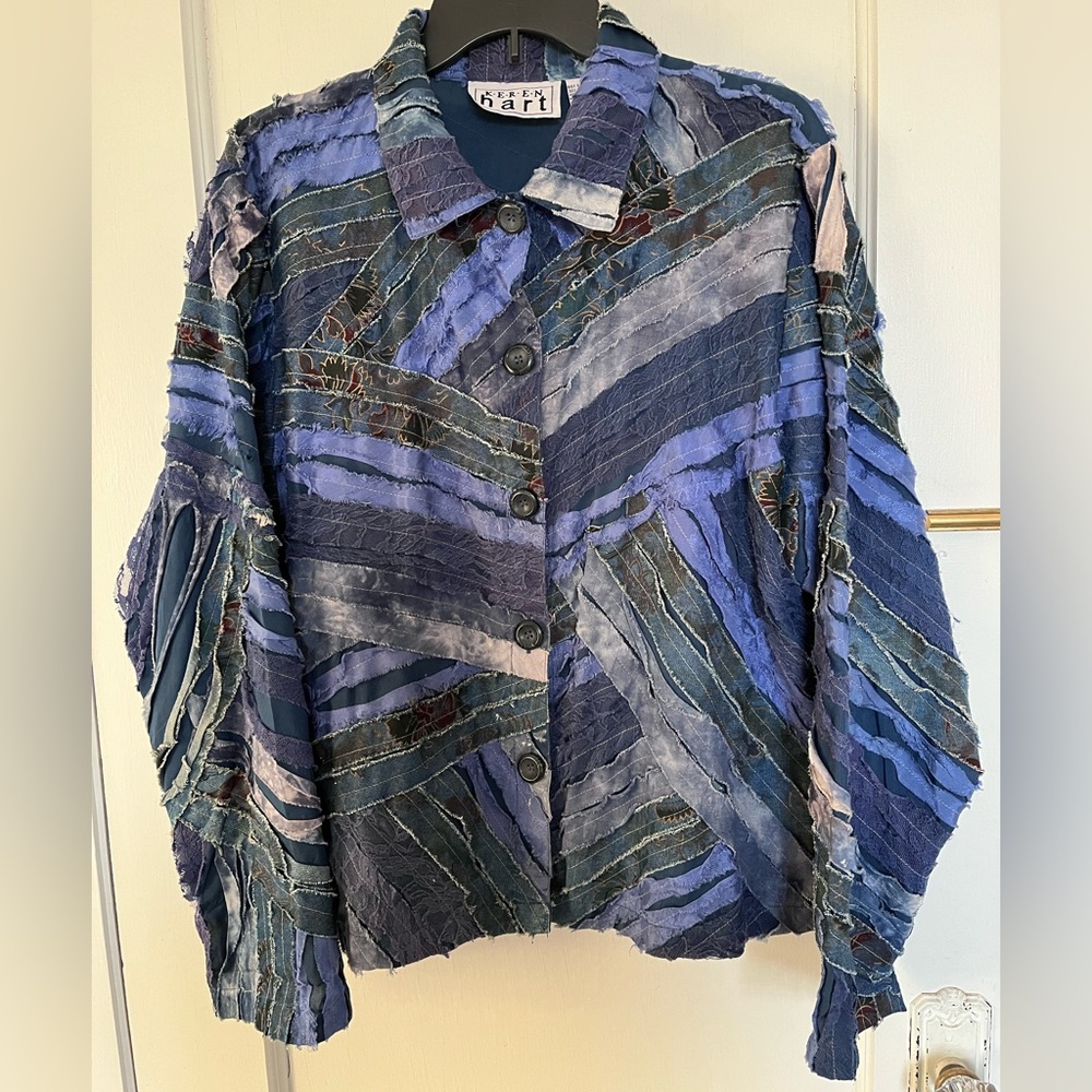 Keren Hart mixed blues jacket, XL